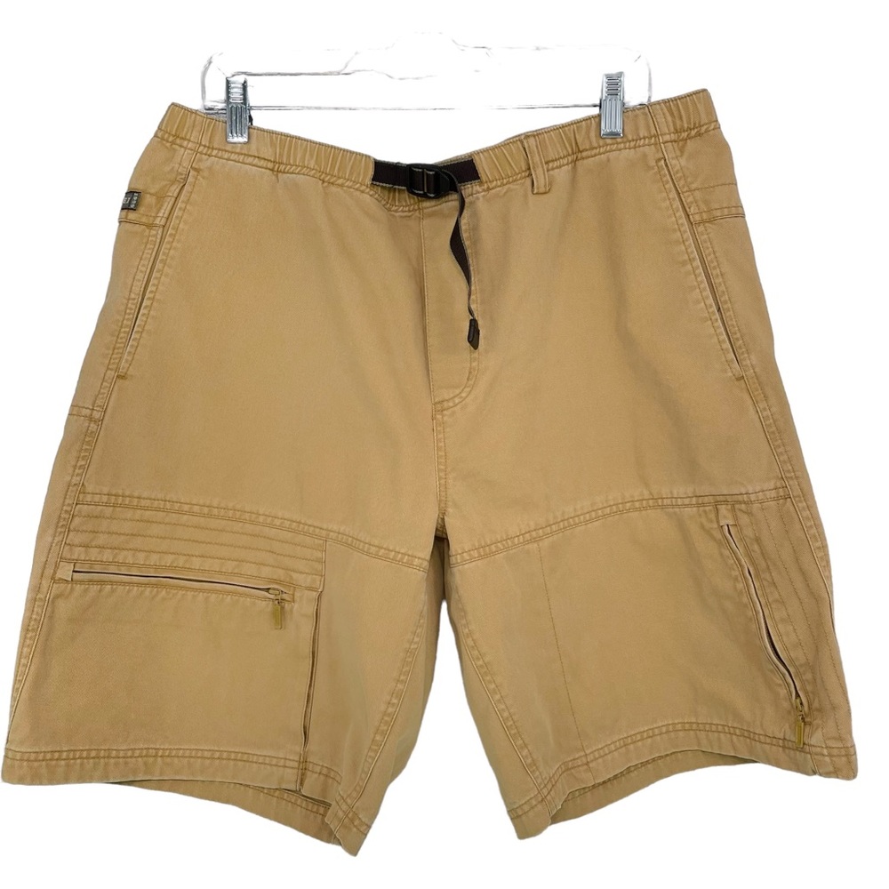 REI Cargo Shorts Grunge Y2k outdoor Streetwear Khaki Tan Large 9.5” Inseam EUC